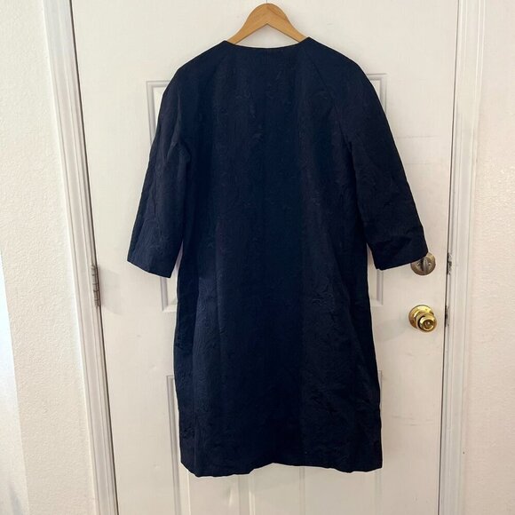 Talbots Woman's Plus-Size Black Tapestry Long-Lined Jacket/Cardigan Sz 16 - Picture 6 of 10